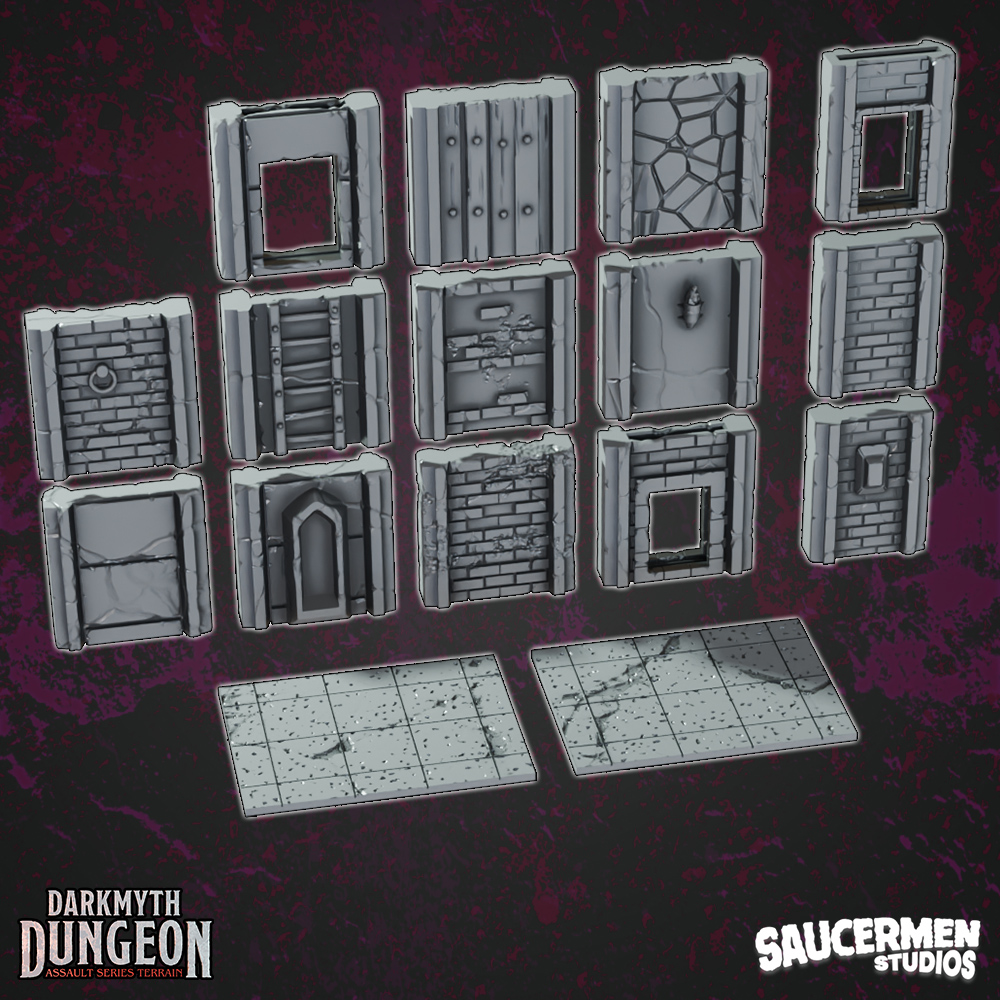DarkMyth Dungeon - Short & one inch Walls